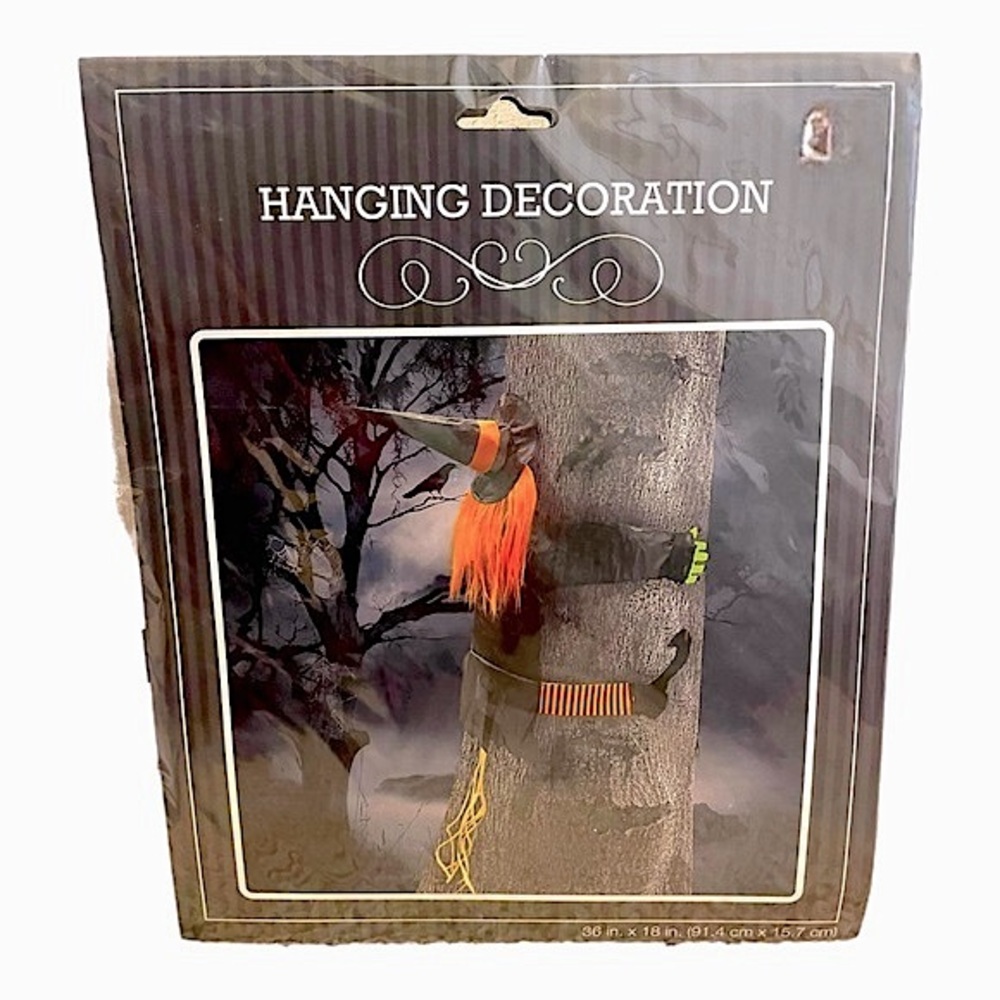 Halloween 36x18” Witch Hanging On a Tree Outdoor Decorative Accent NWT